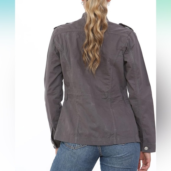 NOROZE Ladies Grey Military Style Summer Jacket New Without Tag - Picture 3 of 17